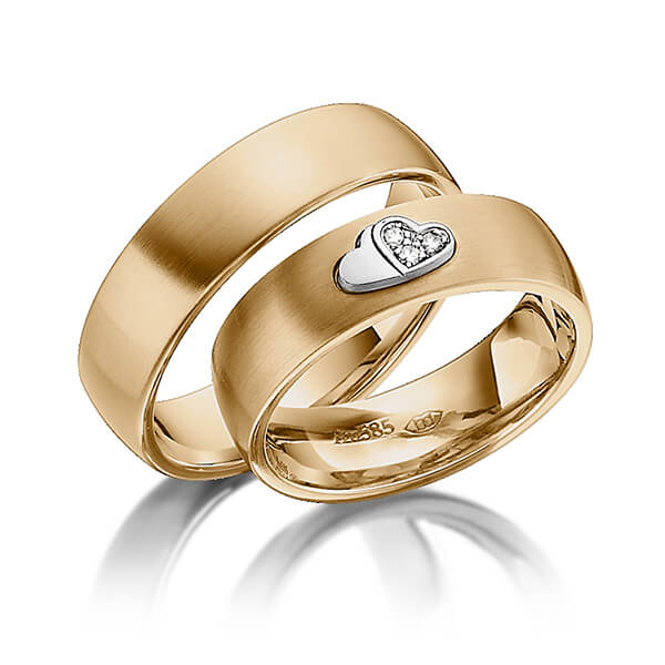 Set Bicolor trouwringen in roségoud 14 kt. witgoud 14 kt. met in totaal 0,045 ct. Briljant tw/si van Eternal Touch - Y-1339-8 Set Bicolor trouwringen in roségoud 14 kt. witgoud 14 kt. met in totaal 0,045 ct. Briljant tw/si van Eternal Touch - Y-1339-8