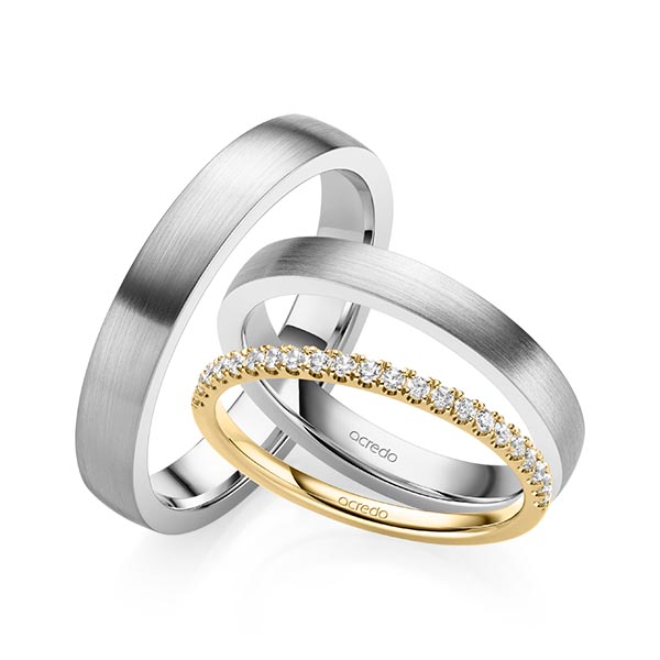 Set in Gelbgold 585 halbausgefasst mit zus. 0,22 ct. Brillant tw, si von acredo - A-2071-1 Set in Gelbgold 585 halbausgefasst mit zus. 0,22 ct. Brillant tw, si von acredo - A-2071-1