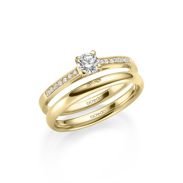 Set in Gelbgold 585 mit 0,3 ct. + zus. 0,07 ct. Brillant tw, si von acredo - A-2152-2 Set in Gelbgold 585 mit 0,3 ct. + zus. 0,07 ct. Brillant tw, si von acredo - A-2152-2
