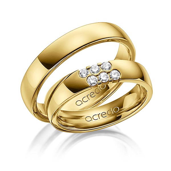 Set in Gelbgold 585 mit zus. 0,24 ct. Brillant tw, vs von acredo - A-1321-2 Set in Gelbgold 585 mit zus. 0,24 ct. Brillant tw, vs von acredo - A-1321-2