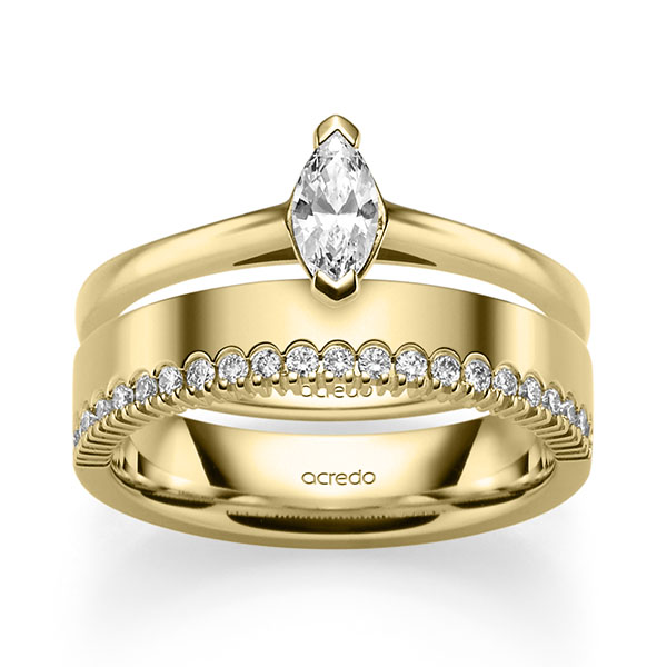 Set in Gelbgold 585 mit zus. 0,41 ct. tw, vs tw, si von acredo - A-2476-2 Set in Gelbgold 585 mit zus. 0,41 ct. tw, vs tw, si von acredo - A-2476-2