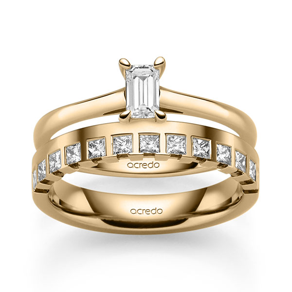 set in Rosé gold 14K (585/1000) with 0,4 ct. + in total 0,36 ct. tw,vs by acredo - A-2473-4 set in Rosé gold 14K (585/1000) with 0,4 ct. + in total 0,36 ct. tw,vs by acredo - A-2473-4
