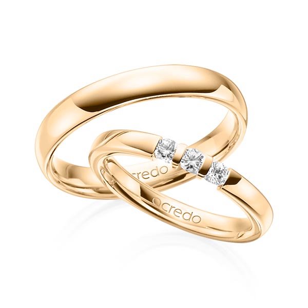 set in Rosé gold 14K (585/1000) with in total 0,21 ct. brilliant tw,vs by acredo - A-1309-3 set in Rosé gold 14K (585/1000) with in total 0,21 ct. brilliant tw,vs by acredo - A-1309-3