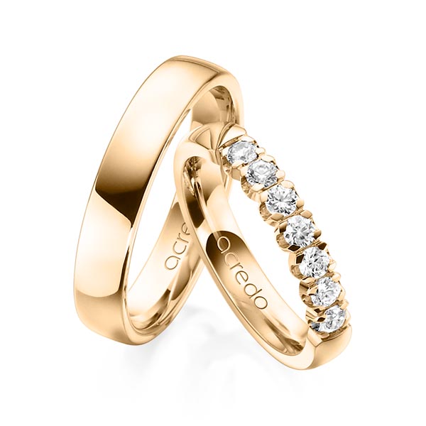 set in Rosé gold 14K (585/1000) with in total 0,49 ct. brilliant tw,vs by acredo - A-1312-3 set in Rosé gold 14K (585/1000) with in total 0,49 ct. brilliant tw,vs by acredo - A-1312-3