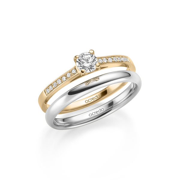 Set in Roségold 585 mit 0,3 ct. + zus. 0,07 ct. Brillant tw, si von acredo - A-2152-10 Set in Roségold 585 mit 0,3 ct. + zus. 0,07 ct. Brillant tw, si von acredo - A-2152-10