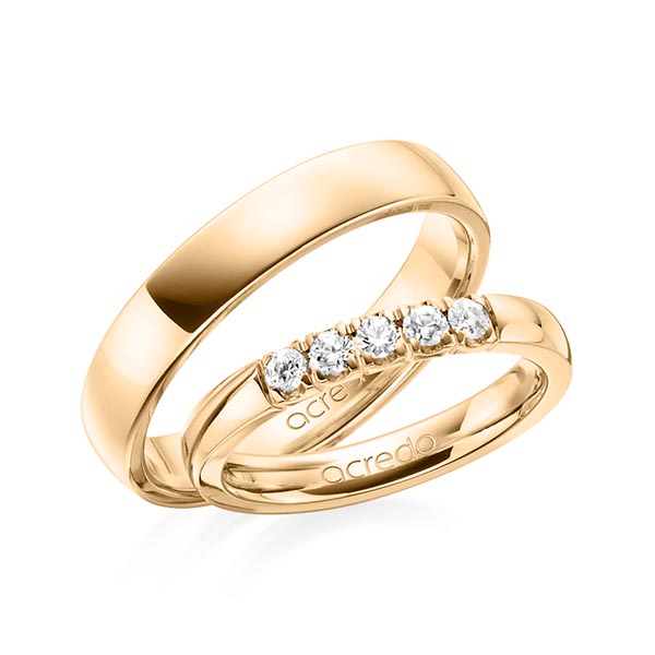 Set in Roségold 585 mit zus. 0,25 ct. Brillant tw, vs von acredo - A-1317-3 Set in Roségold 585 mit zus. 0,25 ct. Brillant tw, vs von acredo - A-1317-3