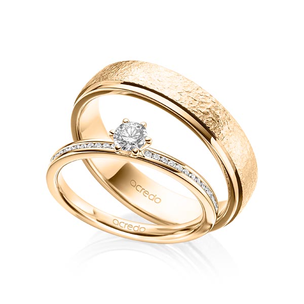 Set in Roségold 585 mit zus. 0,39 ct. Brillant tw, si von acredo - A-2025-7 Set in Roségold 585 mit zus. 0,39 ct. Brillant tw, si von acredo - A-2025-7