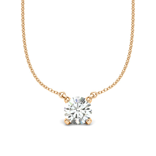 Set in roségoud 14 kt. met 1 ct. Briljant tw/si van acredo - A-2061-44 Set in roségoud 14 kt. met 1 ct. Briljant tw/si van acredo - A-2061-44