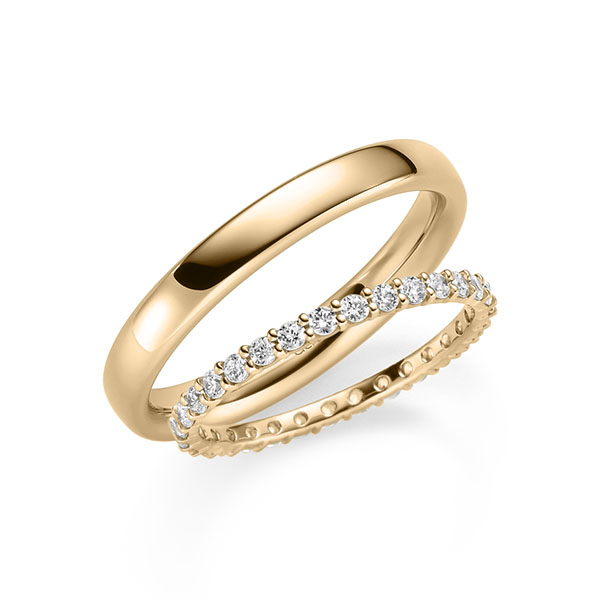 Set in roségoud 14 kt. volledig gezet met in totaal 0,62 ct. Briljant tw/si van acredo - A-2114-12 Set in roségoud 14 kt. volledig gezet met in totaal 0,62 ct. Briljant tw/si van acredo - A-2114-12