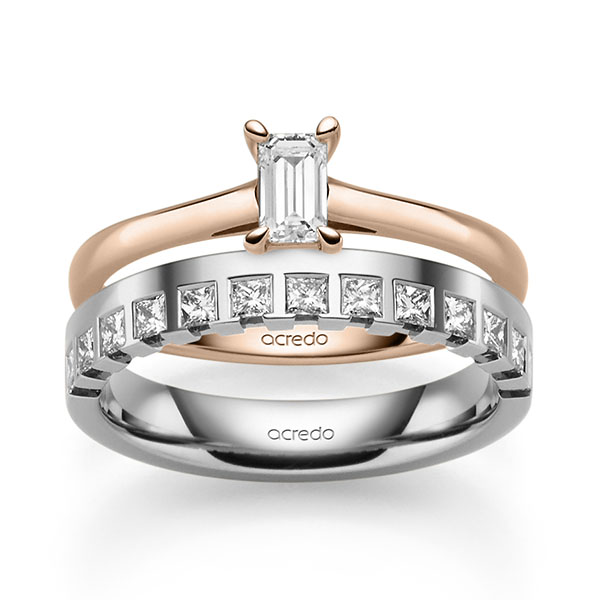 Set in Rotgold 585 mit 0,4 ct. + zus. 0,36 ct. tw, vs von acredo - A-2473-10 Set in Rotgold 585 mit 0,4 ct. + zus. 0,36 ct. tw, vs von acredo - A-2473-10