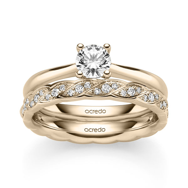Set in Signature Goud 585 met 0,5 ct. + in totaal 0,34 ct. Briljant tw/si van acredo - A-2475-4 Set in Signature Goud 585 met 0,5 ct. + in totaal 0,34 ct. Briljant tw/si van acredo - A-2475-4