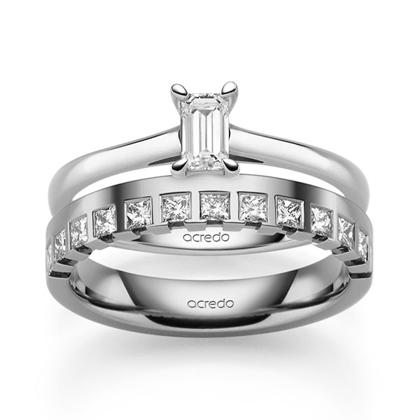 Set in Weissgold 585 mit 0,4 ct. + zus. 0,36 ct. tw, vs von acredo - A-2473-1 Set in Weissgold 585 mit 0,4 ct. + zus. 0,36 ct. tw, vs von acredo - A-2473-1