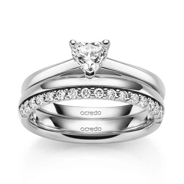 Set in Weissgold 585 mit 0,4 ct. + zus. 0,42 ct. tw, vs tw, si von acredo - A-2472-5 Set in Weissgold 585 mit 0,4 ct. + zus. 0,42 ct. tw, vs tw, si von acredo - A-2472-5