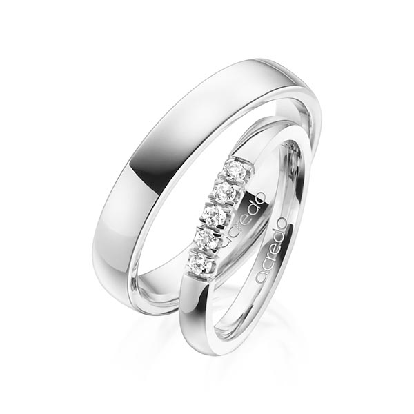Set in Weissgold 585 mit zus. 0,15 ct. Brillant tw, vs von acredo - A-1316-1 Set in Weissgold 585 mit zus. 0,15 ct. Brillant tw, vs von acredo - A-1316-1