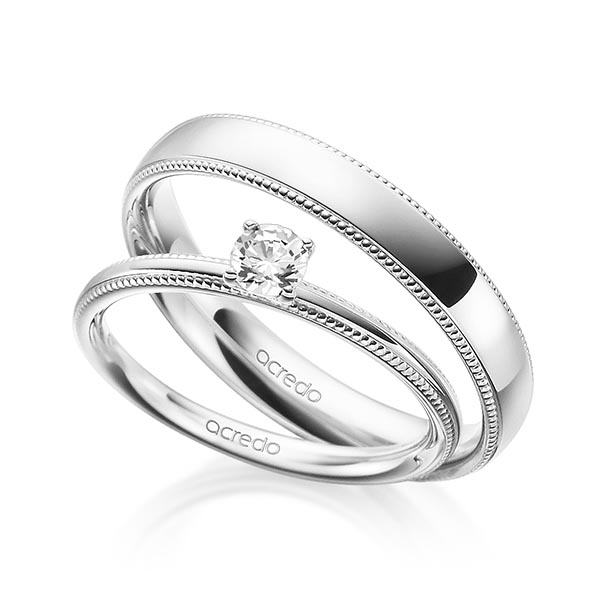 Set in Weißgold 585 mit zus. 0,25 ct. Brillant tw, si von acredo - A-1794-1