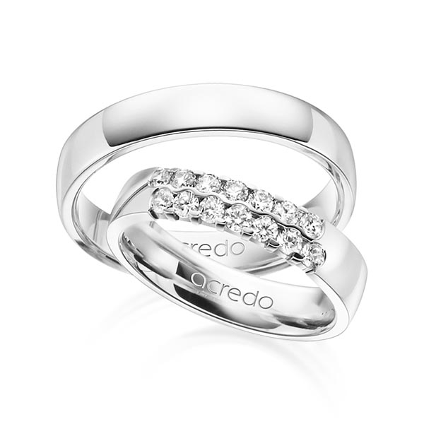 Set in Weissgold 585 mit zus. 0,56 ct. Brillant tw, vs von acredo - A-1322-1 Set in Weissgold 585 mit zus. 0,56 ct. Brillant tw, vs von acredo - A-1322-1