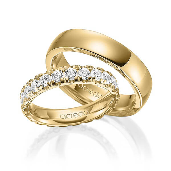 set in Yellow gold 14K (585/1000) completely set with diamonds with in total 2,1 ct. brilliant tw,vs by acredo - A-1587-2 set in Yellow gold 14K (585/1000) completely set with diamonds with in total 2,1 ct. brilliant tw,vs by acredo - A-1587-2