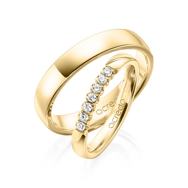 set in Yellow gold 14K (585/1000) with in total 0,14 ct. brilliant tw,vs by acredo - A-1310-2 set in Yellow gold 14K (585/1000) with in total 0,14 ct. brilliant tw,vs by acredo - A-1310-2
