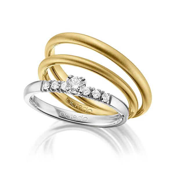 Tri-Set in Weißgold 585 mit zus. 0,27 ct. Brillant tw, si von acredo - A-1430-2 Tri-Set in Weißgold 585 mit zus. 0,27 ct. Brillant tw, si von acredo - A-1430-2